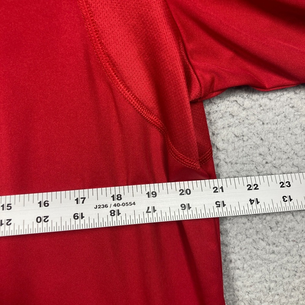 Malone University Pioneers Polo Shirt Men's Large Red Short Sleeve Adidas - Picture 4 of 7